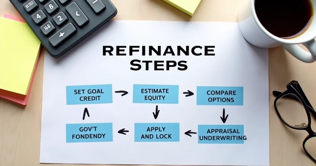 Flowchart of the refinance process steps 