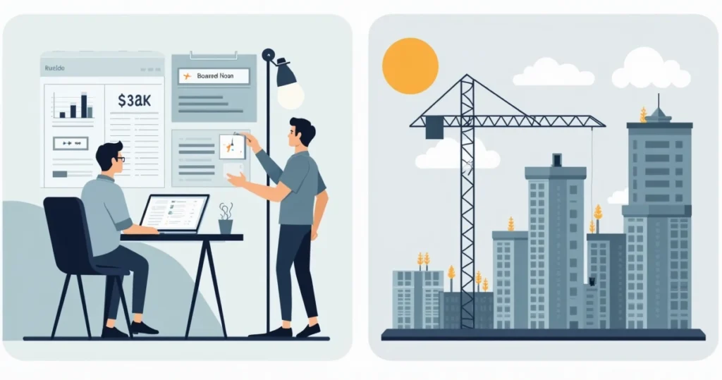 Interest payments and staged funding visualization 