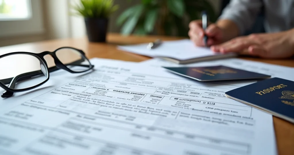 Stack of translated and certified homebuyer documents on desk 