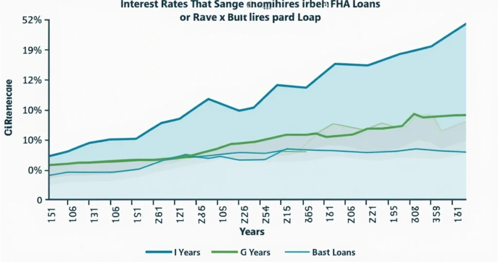 Chart showing interest rate differences between FHA and conventional loans. 
