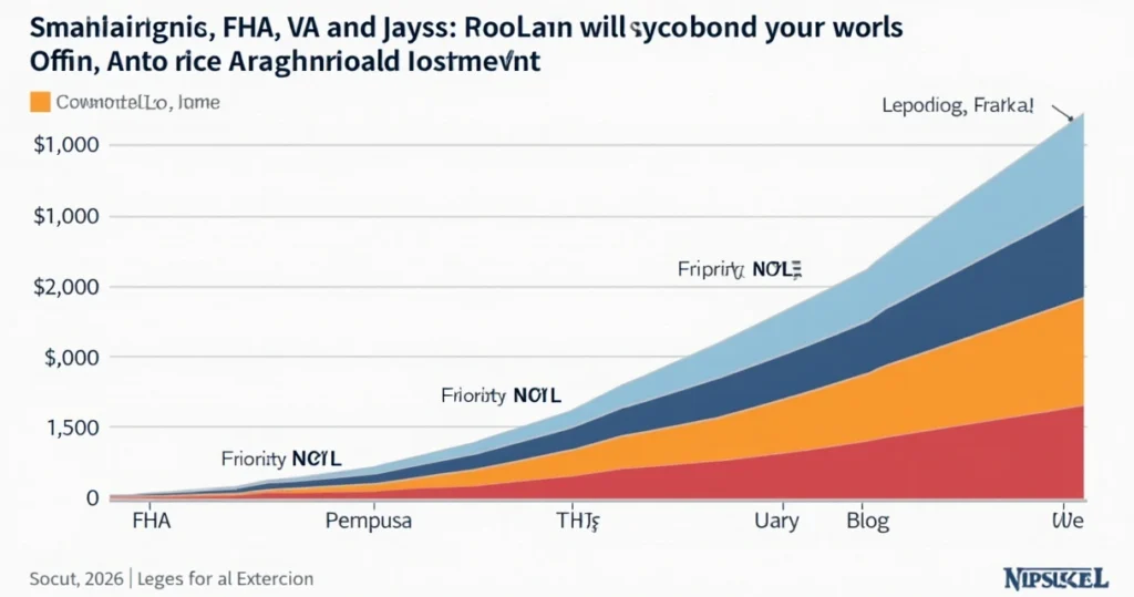 Chart showing FHA, VA, and conventional loan limit comparisons for 2026