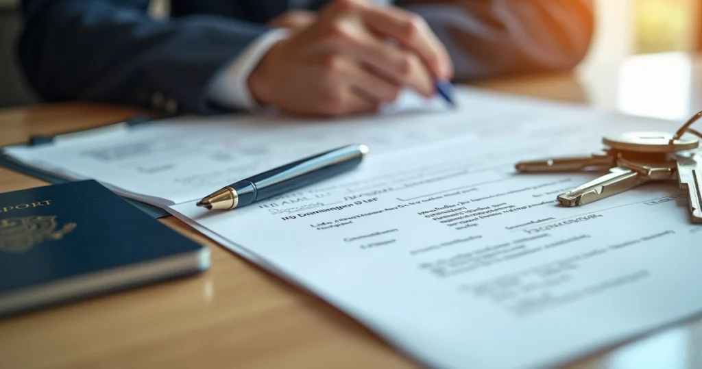 Wire transfer confirmation beside closing documents and house keys 